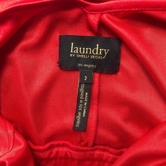 Laundry by Shelli Segal Red Cowneck Dress size 2 - Picture 4 of 4